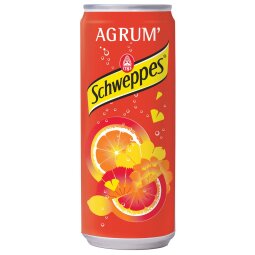 Schweppes Agrum frisdrank, blikje van 33 cl, pak van 24 stuks