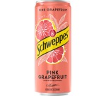 Schweppes Pink grapefruit frisdrank, sleek blik van 33 cl, pak van 24