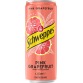 Schweppes Pink grapefruit frisdrank, sleek blik van 33 cl, pak van 24
