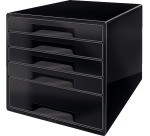 Leitz Dual Black bloc à tiroirs avec 5 tiroirs, noir