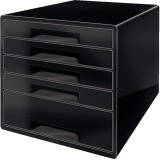 Leitz Dual Black bloc à tiroirs avec 5 tiroirs, noir