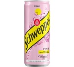 Schweppes Pink frisdrank, sleek blik van 33 cl, pak van 24 stuks