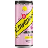 Schweppes Pink Zero, canette de 33 cl, paquet de 24 pièces