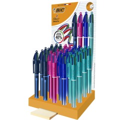 BIC Colours Smooth Drop/Gradiant stylo bille 4 couleurs, moyen, display de 36 pièces