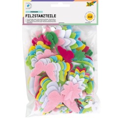 Folia formes feutrine adhésives Printemps, blister de 112 pièces