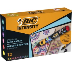 BIC Intensity marqueur peinture, couleurs assorties, set de 12 pièces