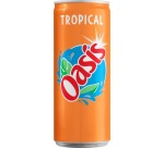Oasis Tropical fruit juice, sleek 33 cl can, pack of 24 pieces