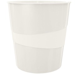 Corbeille à papier Leitz WOW 15 litres blanc