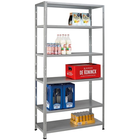 Avasco rek Clicker 100, ft 193 x 100 x 40 cm, 6 legplanken, gegalvaniseerd