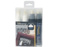 Feutre-craie WATERPROOF LARGE, étui de 4