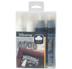 Feutre-craie WATERPROOF LARGE, étui de 4