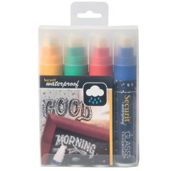 Feutre-craie WATERPROOF LARGE, étui de 4