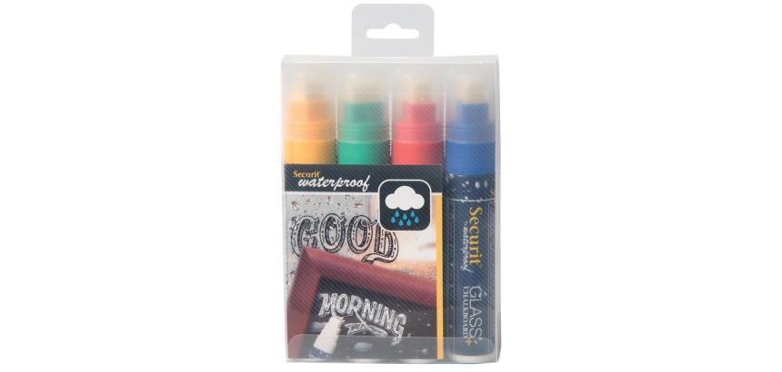 WATERPROOF LARGE chalk marker, set of 4