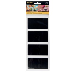 Securit krijtbordsticker zelfklevend, rechthoekig, blister met 8 stuks