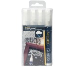 Securit waterproof chalk marker, medium, white, blister pack of 4 pieces