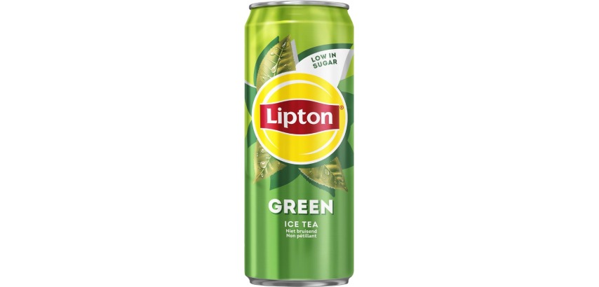 Lipton Ice Tea Green boisson rafraîchissante, sleek canette de 33 cl, paquet de 24 pièces