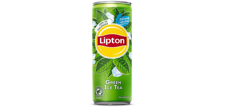 Lipton Ice Tea Green boisson rafraîchissante, sleek canette de 33 cl, paquet de 24 pièces