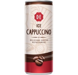 Douwe Egberts ice coffee, Cappuccino, canette de 25 cl, paquet de 12 pièces