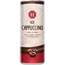 Douwe Egberts ice coffee, Cappuccino, canette de 25 cl, paquet de 12 pièces