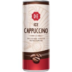 Douwe Egberts ice coffee, Cappuccino, canette de 25 cl, paquet de 12 pièces