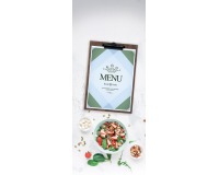 Securit menukaart Clipboard, ft 33 x 23 cm, uit walnoot