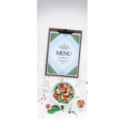 Securit protège-menu Clipboard, ft 33 x 23 cm, en bois de noyer