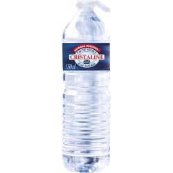 Cristaline eau, bouteille de 1,5 litre, paquet de 6 pièces