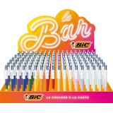 BIC Colours BAR stylo bille 4 couleurs, couleurs assorties, display de 216 pièces