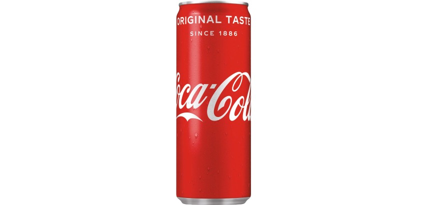 Coca-Cola refreshing drink, sleek 25 cl can, pack of 24 pieces