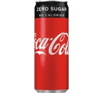 Coca-Cola Zero refreshing drink, sleek 25 cl can, pack of 24 pieces