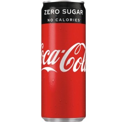 Coca-Cola Zero boisson rafraîchissante, sleek canette de 25 cl, paquet de 24 pièces