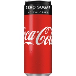 Coca-Cola Zero boisson rafraîchissante, sleek canette de 25 cl, paquet de 24 pièces