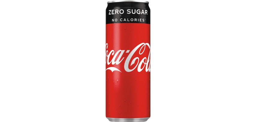 Coca-Cola Zero boisson rafraîchissante, sleek canette de 25 cl, paquet de 24 pièces