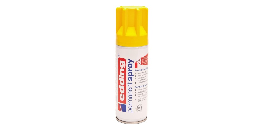 Edding permanent spray 5200, 200 ml, jaune trafic mat