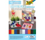Folia feutrine adhésive ft 20 x 30 cm, paquet de 10 feuilles en couleurs assorties