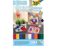 Folia feutrine adhésive ft 20 x 30 cm, paquet de 10 feuilles en couleurs assorties