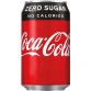 Coca-Cola Zero boisson rafraîchissante, fat canette de 33 cl, paquet de 24 pièces