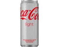 Coca-Cola Light boisson rafraîchissante, sleek canette de 33 cl, paquet de 24 pièces