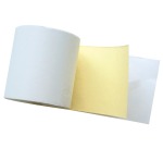 Bobine à 2 plis ft 76 mm, diamètre +-65 mm, mandrin 12 mm, longueur 25m, couleur blanc-jaune