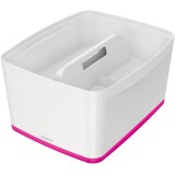 Leitz MyBox storage box with lid, large size, pink