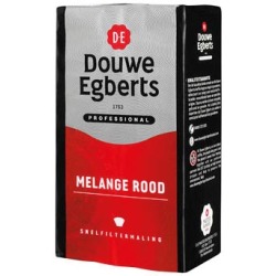 Douwe Egberts gemalen koffie voor snelfilters Rood, pak van 500 g