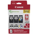 CANON PG-540L + CL-541XL Pack 3 cartridges 2 black + 1 color for inkjet printer with 50 photo papers