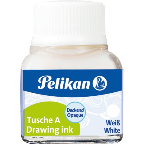 Pelikan encre de Chine, blanc, flacon de 10 ml