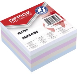 OFFICE products recharge cube-mémo, 8,5 x 8,5 x 4 cm, couleurs assorties
