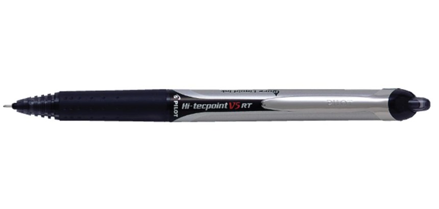 Pilot Roller Hi-Tecpoint V5 RT Retractable, schrijfbreedte 0,25 mm, zwart