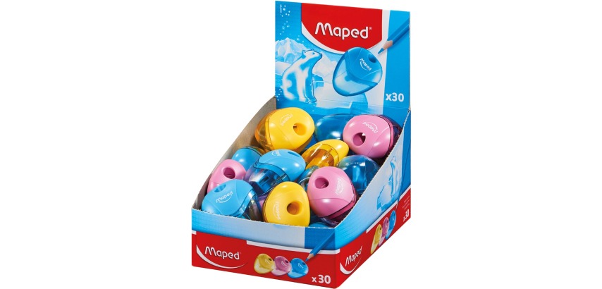 Maped taille-crayon i-gloo, 1 trou, couleurs assorties