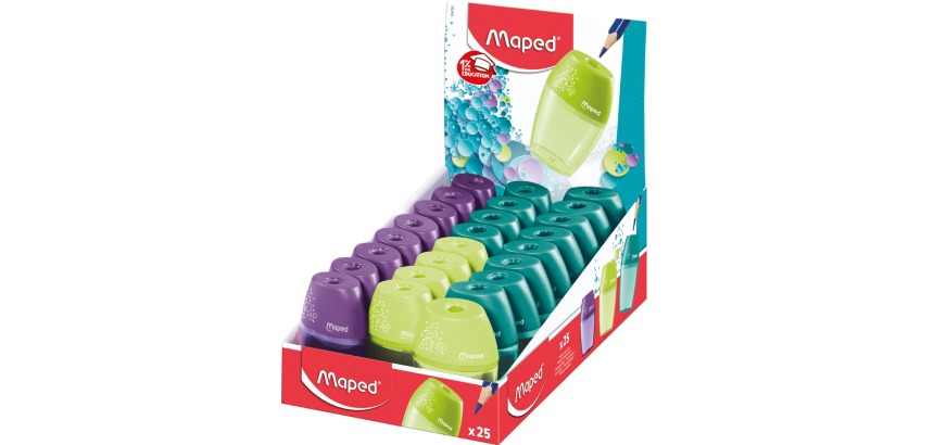 Maped Shaker Pencil Sharpener 1-Hole, Assorted Colors