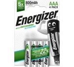 Energizer piles rechargeables Extreme AAA, blister de 4 pièces
