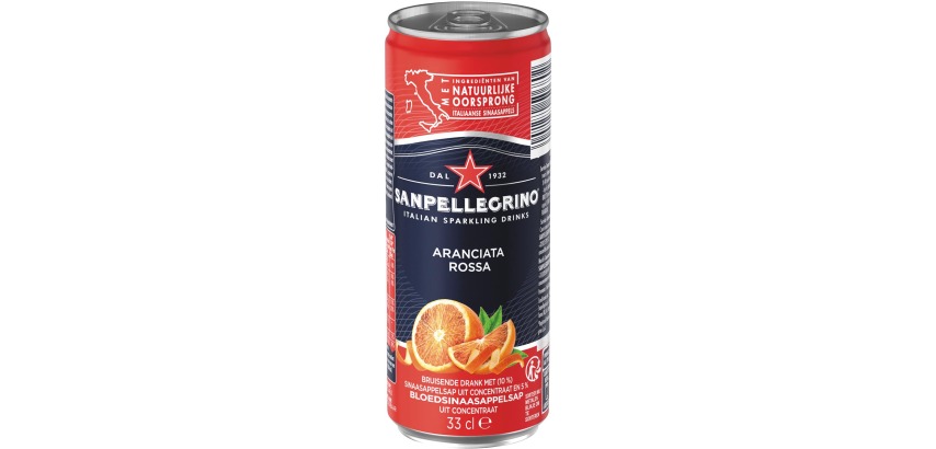 San Pellegrino red orange lemonade, slim 33 cl can, pack of 6 pieces