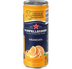 San Pellegrino limonade orange, canette mince